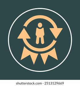 HR Human trendy icon decorous abstract vector illustration colorful artwork beautiful design.eps