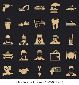 HR icons set. Simple set of 25 hr vector icons for web for any design