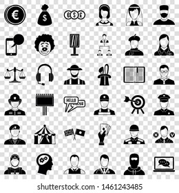 Hr icons set. Simple style of 36 hr vector icons for web for any design