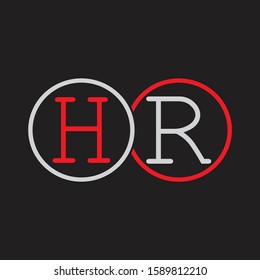 HR Initial letter linked circle capital monogram logo modern template