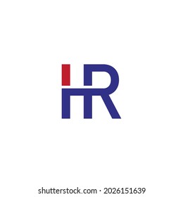 Diseño del logotipo de la letra inicial de HR