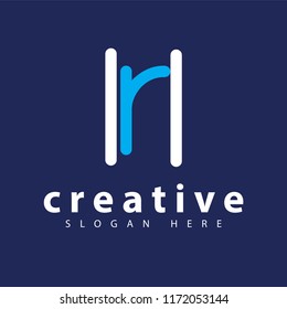 HR initial letter logo vector template