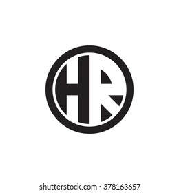 Hr Initial Letters Circle Monogram Logo Stock Vector (royalty Free 