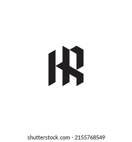 HR initial logo letters in high quality professional design that will print well across any print media
