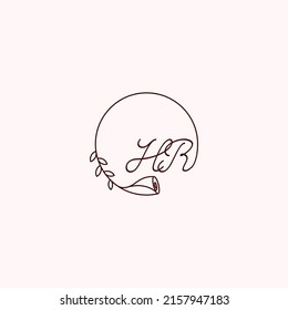 HR initial logo letters in high quality professional design that will print well across any print media
