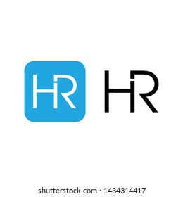 HR initials Letter Logo Design Template