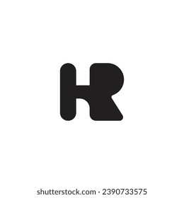 HR initials logo with blank background