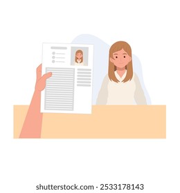 Proceso de entrevista de RR. HH. para solicitantes de empleo en entornos de empleo formal, evaluación de solicitudes de empleo y revisión de currículum