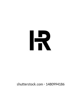 hr letter initial logo vector