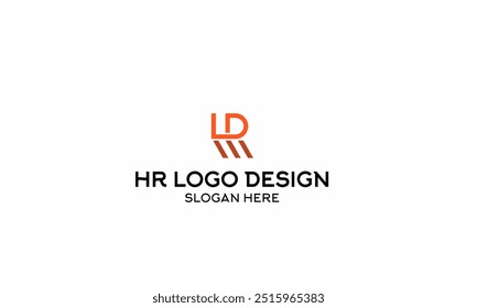 HR letter logo design. Vector 