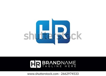 HR letter hr logo icon