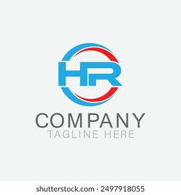 HR letter logo minimal design Free vector
