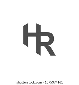 HR letter logo vector