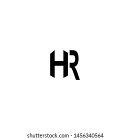 HR letter logo vector ilustration