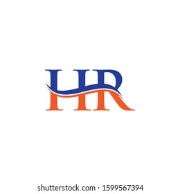HR letter Type Logo Design vector Template. Abstract Letter HR logo Design