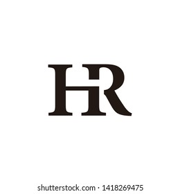 hr letter vector logo design