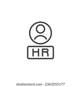 Personalzeilensymbol. lineares Stilzeichen für mobiles Konzept und Webdesign. Umriss-Vektorsymbol der Humanressourcen Symbol, Logo-Abbildung. Vektorgrafik