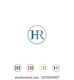 HR logo concept vector template