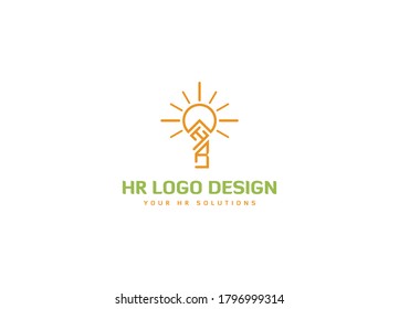 HR LOGO DESIGN Lighting Bulb