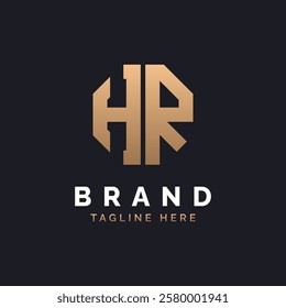 HR Logo Design. Modern, Minimal, Elegant and Luxury HR Logo. Alphabet Letter HR Logo Design for Brand Corporate Business Identity.