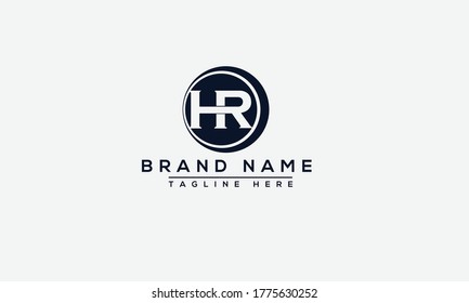 Elemento de promoción de marca gráfica vectorial de plantilla de diseño de logotipo HR.