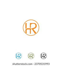 HR logo design vector template