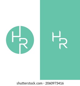 HR logo initials. Modern and clean minimalist design style.
