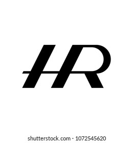 HR logo, monogram, vector