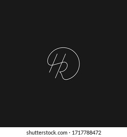 HR Logo In Signature Font