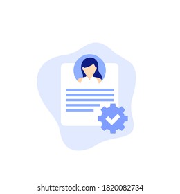 Gestión de recursos humanos, icono del vector de HRM