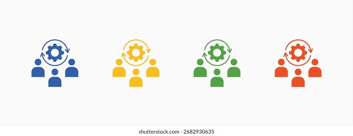 HR-Management-Symbol-Kollektion Farbe für mehrere Stile festlegen