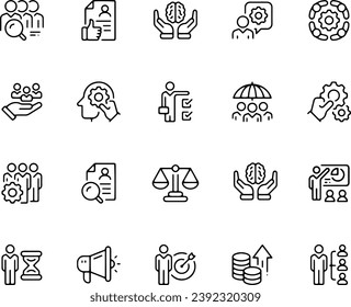 Vektordesign für HR-Management-Symbole