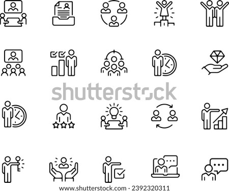 HR Management icons vector design