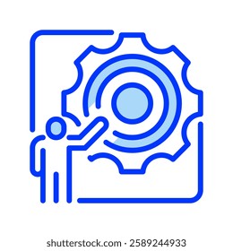 HR Management line icon. Universal creative premium symbol. Vector sign icon logo template. Vector illustration