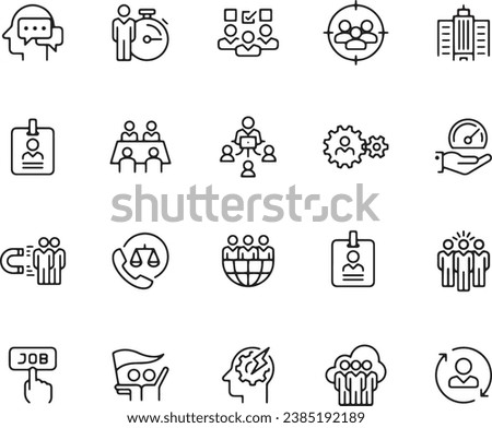 hr management vector design icons