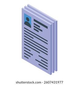 Hr manager holding stack of curriculum vitae for job interview