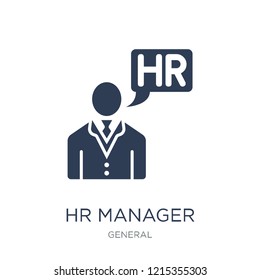 hr manager icon. Trendy flat vector hr manager icon on white background from general collection, vector illustration can be use for web and mobile, eps10