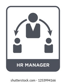 hr manager icon vector on white background, hr manager trendy filled icons from General collection, hr manager simple element illustration