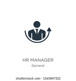 Hr manager icon vector. Trendy flat hr manager icon from general collection isolated on white background. Vector illustration can be used for web and mobile graphic design, logo, eps10