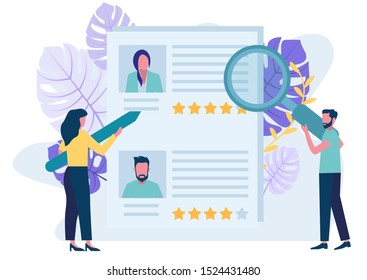 HR Manager recruiting concept Concept for web design