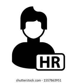 hr manager solid black vetor icon