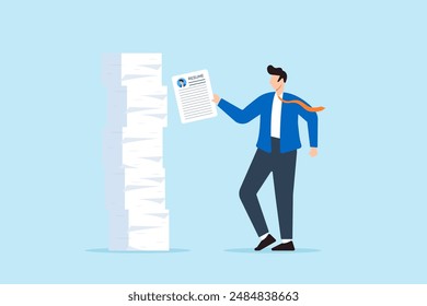 HR manager stacking resumes constructing strong team building talent strategic hiring foundation of success