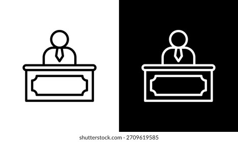 Hr Manager White Icon Set Design