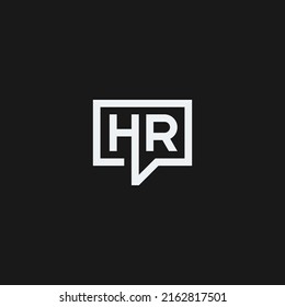 HR Monogram Consulting Logo Inside Talking Square Box.