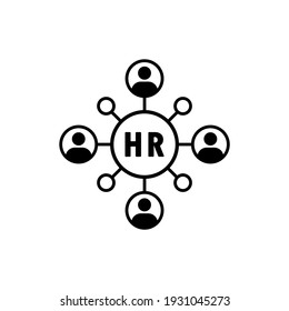 HR, personnel, management icon. Personnel change icon. People in round cycle symbol. Human resource concept. Vector EPS 10. Isolated on white background