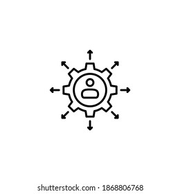 HR Planning icon in vector. Logotype