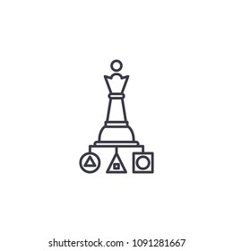 HR planning linear icon concept. HR planning line vector sign, symbol, illustration.