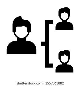 hr planning solid black vetor icon