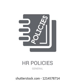 hr policies icon. Trendy hr policies logo concept on white background from General collection. Suitable for use on web apps, mobile apps and print media.