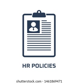 HR policies icon. Trendy modern flat vector hr policies icon on white background from general collection, vector illustration